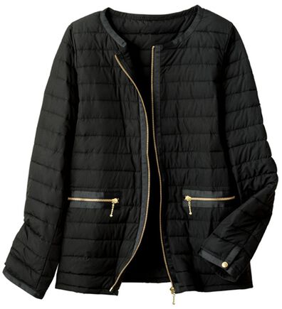 VINNO（ヴィノ）の「ハイブリッドダウントリミングジャケット（ベスト）」