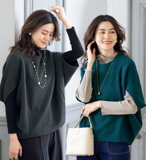 ルフラン（ルフラン）の「【２色組】本気の体型カバー！ジャカードベスト（ベスト）」｜詳細画像