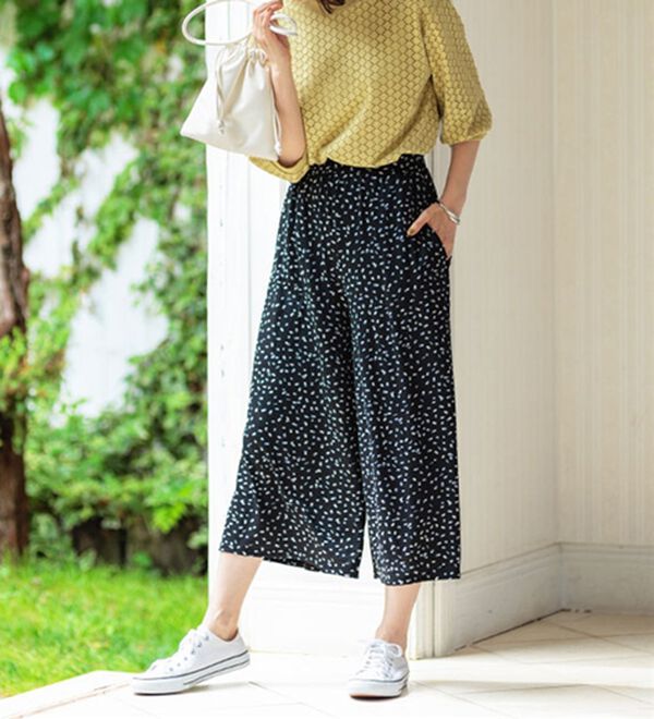 BELLUNA（ベルーナ）の「ヒンヤリ冷感イージーガウチョパンツ（ワイドパンツ・ガウチョ）」｜詳細画像