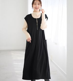 Viola e Viola（ヴィオラ エ ヴィオラ）の「なめらかポンチ　Iラインジャンスカ（ジャンパースカート）」｜詳細画像