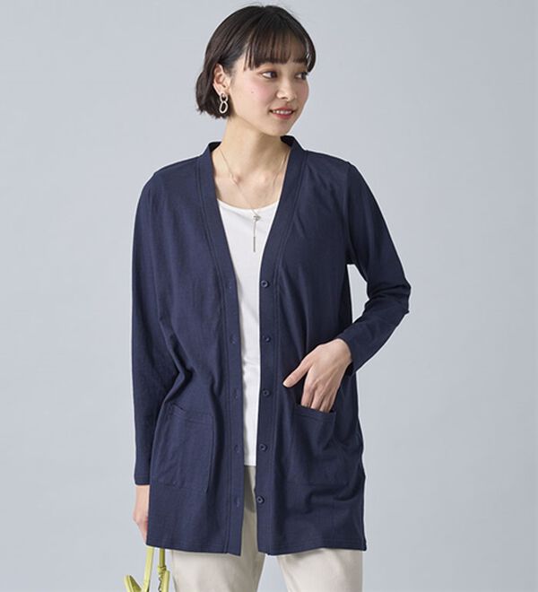 選べるデザイン】強撚綿100％カーディガン - ベルーナ【公式】