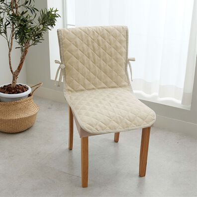 iellio（イエリオ）の「はっ水麻風チェアカバー滑り止め付＜汚れ防止・キズ隠し・撥水・オールシーズン＞（チェアカバー・チェアパッド）」