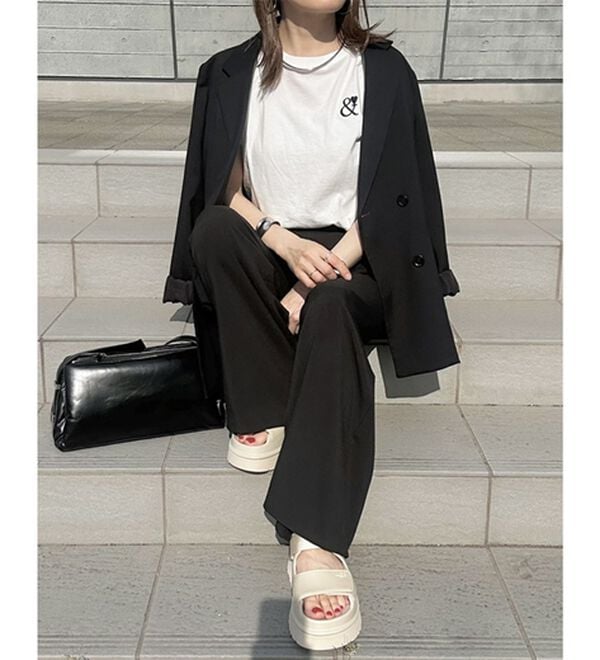 GeeRA（ジーラ）の「アンドハート刺しゅうＴシャツ（Tシャツ）」｜詳細画像