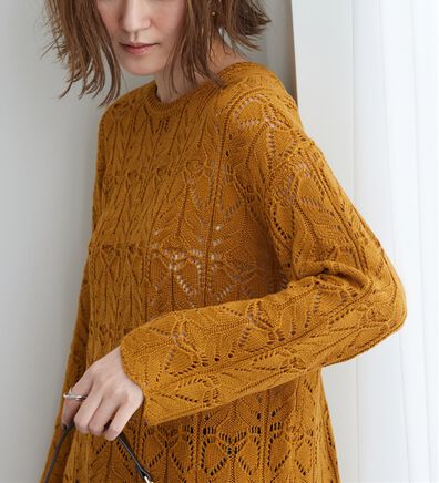 BELLUNA（ベルーナ）の「リボン柄透かし編ニットプルオーバー（ニット・セーター）」