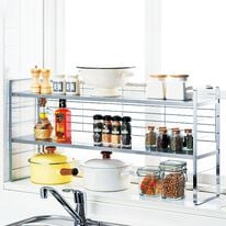 「【４／３０まで早割】出窓で使える２段シェルフ（キッチン整理用品）」