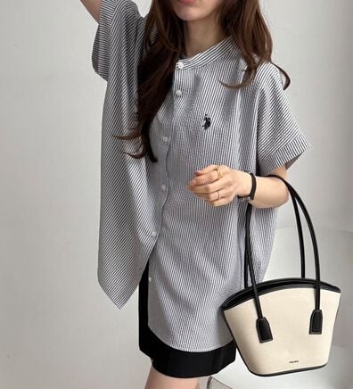 GeeRA（ジーラ）の「【ＵＳ．ＰＯＬＯ．ＡＳＳＮ】ポコポコ素材フレンチスリーブシャツ（シャツ）」