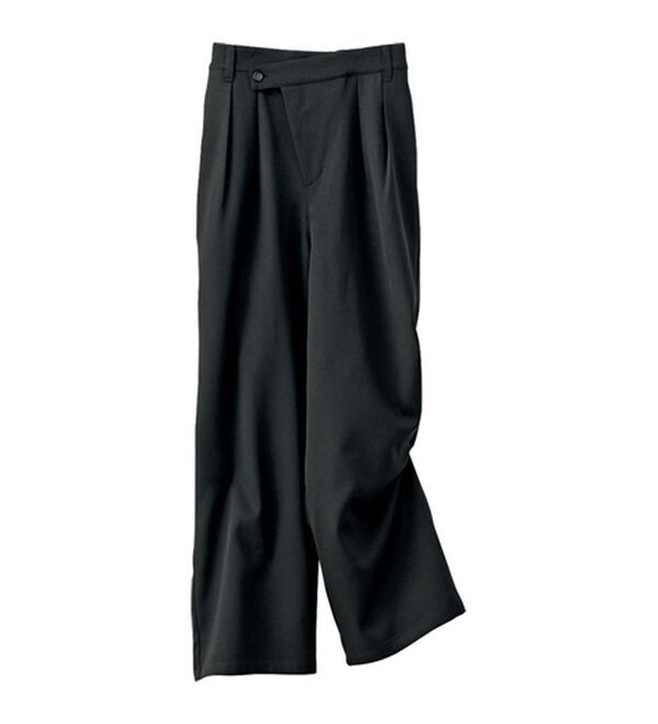 BELLUNA（ベルーナ）の「キレイ見えウエストデザインワイドストレートパンツ（ワイドパンツ・ガウチョ）」｜詳細画像