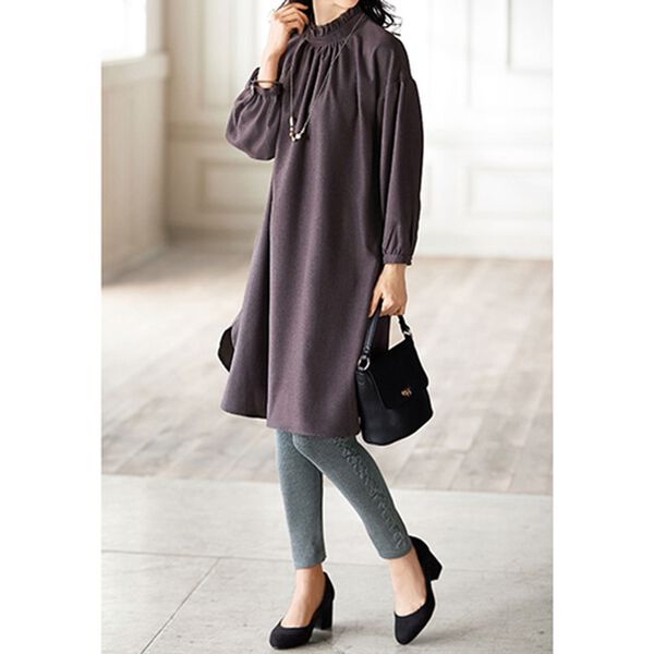 BELLUNA（ベルーナ）の「サイドケーブル使いニットパンツ（スパッツ・レギンス）」｜詳細画像