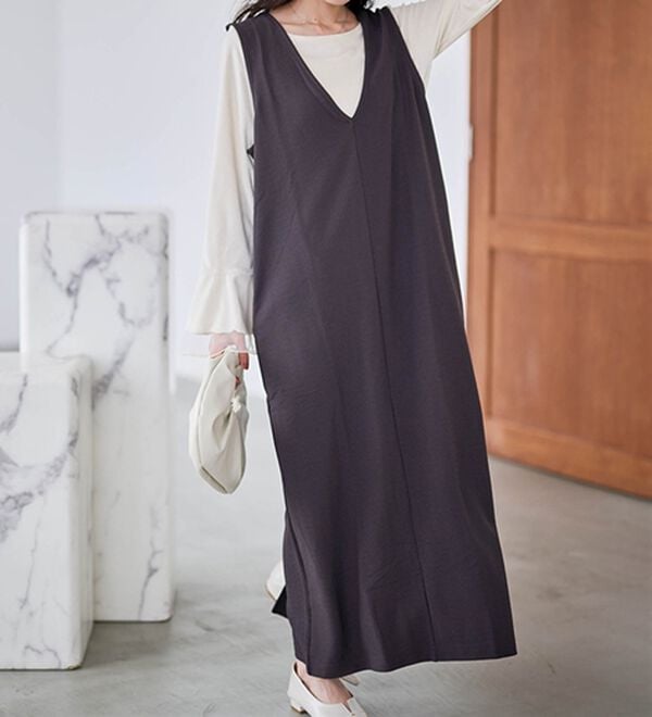 RANAN（ラナン）の「【選べる2丈】細見えが叶うジャンパースカート（ジャンパースカート）」｜詳細画像