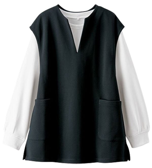 BELLUNA（ベルーナ）の「【2点セット】静電気防止インナー付ベストアンサンブル（アンサンブル）」｜詳細画像