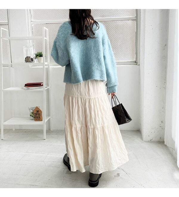 GeeRA（ジーラ）の「ワッシャーボリュームティアードスカート（ロングスカート）」｜詳細画像