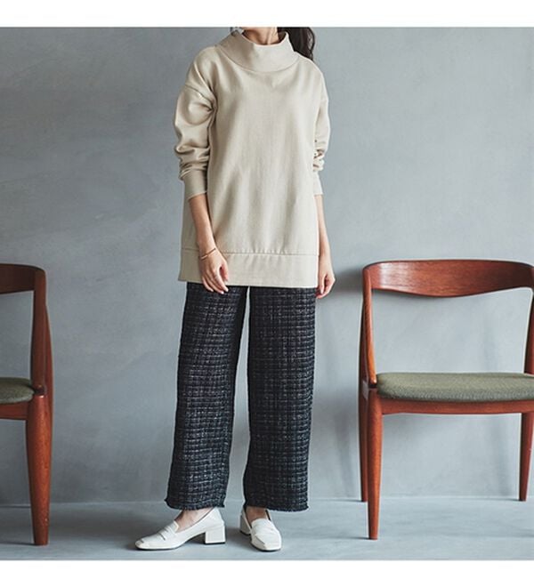 RANAN（ラナン）の「【アンチピリング】裏起毛ハイネックプルオーバー（カットソー）」｜詳細画像