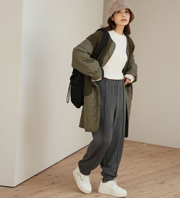 A HAPPY MARILYN（アハッピーマリリン）の「【Ｌ～８Ｌ】暖かシャギーで下半身の冷え対策！裏起毛 裏シャギーパンツ（フルレングスパンツ）」｜詳細画像