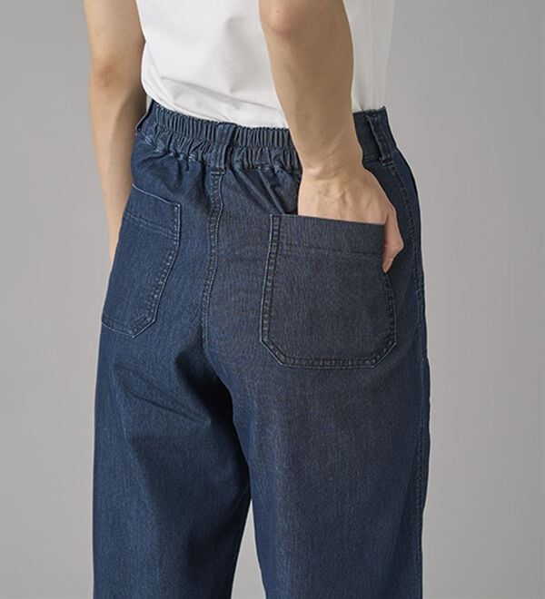 BELLUNA（ベルーナ）の「新感覚！メッシュデニムワイドパンツ（フルレングスパンツ）」｜詳細画像