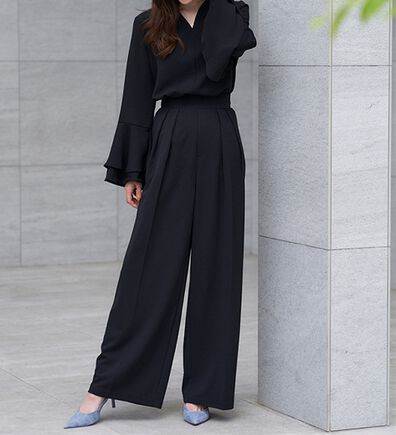 RANAN（ラナン）の「袖ペプラムデザイントップスセットアップ（セットアップ）」