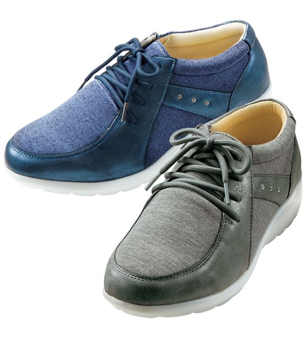 BELLUNA（ベルーナ）の「杢調素材ワラビー風スニーカー（スニーカー）」｜詳細画像