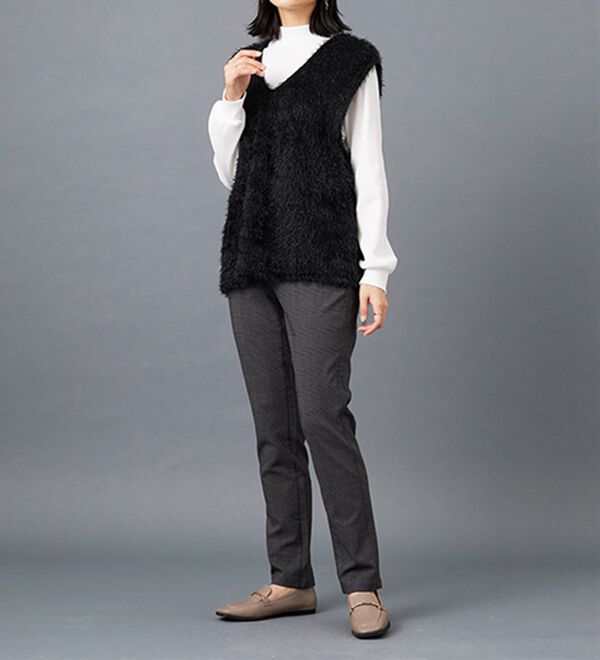 BELLUNA（ベルーナ）の「美脚ストレッチ裏起毛パンツ（フルレングスパンツ）」｜詳細画像
