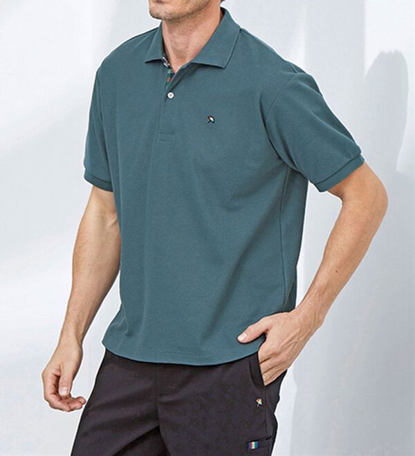 「＜アーノルド　パーマー＞ワンポイント刺しゅう鹿の子ポロシャツ（長袖・半袖）（メンズポロシャツ）」｜詳細画像