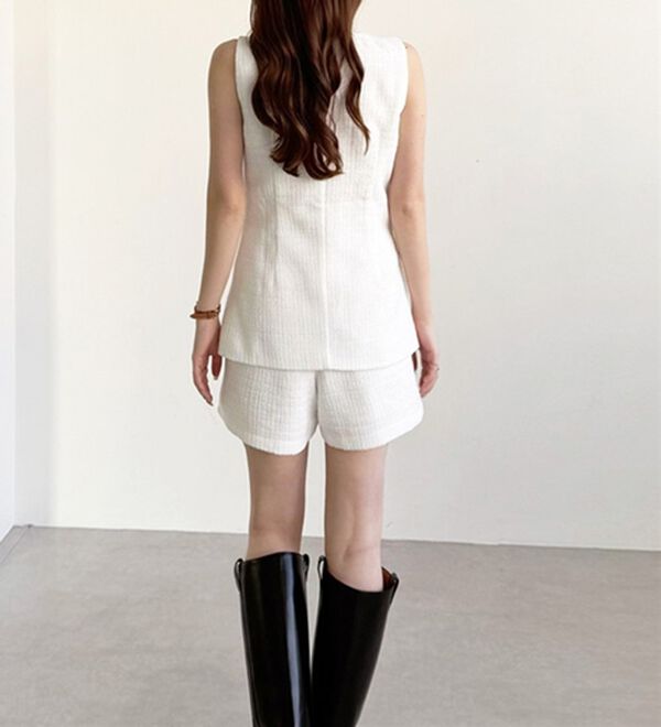 GeeRA（ジーラ）の「サマーツイードショートパンツ（その他パンツ）」｜詳細画像