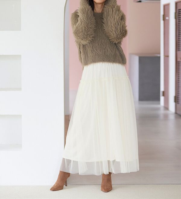 RANAN（ラナン）の「ロングフェザーシャギーニット（ニット・セーター）」｜詳細画像