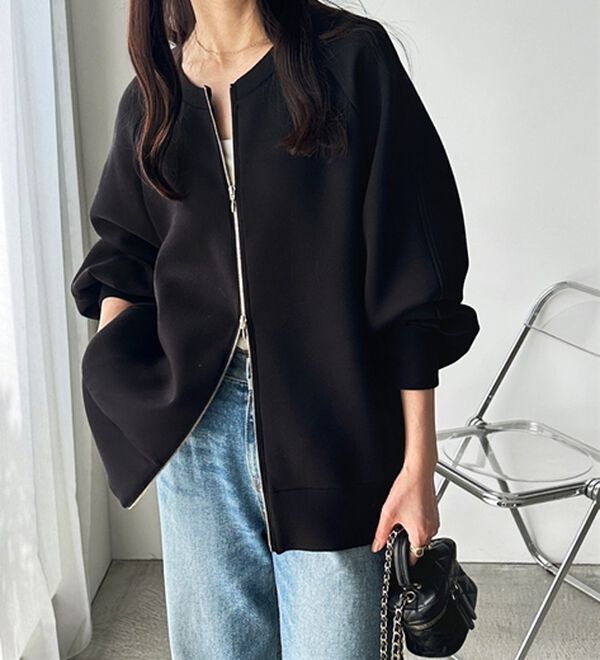 GeeRA（ジーラ）の「前後２ＷＡＹダブルジップスウェット（カットソー）」｜詳細画像