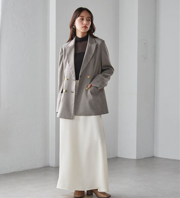 RANAN（ラナン）の「洗える！ゴールド調ボタンWテーラードジャケット（テーラードジャケット）」｜詳細画像