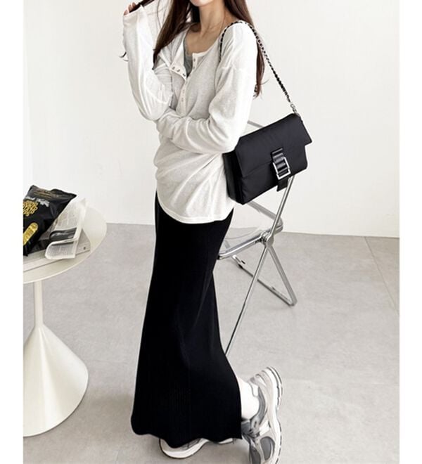 GeeRA（ジーラ）の「前後２ＷＡＹシアースラブヘンリーネックカットソー（カットソー）」｜詳細画像