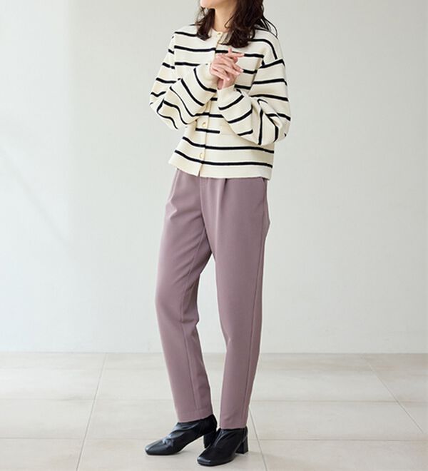 RANAN（ラナン）の「あったか！裏起毛美脚シルエットタックパンツ（フルレングスパンツ）」｜詳細画像