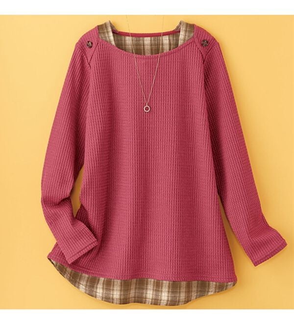 BELLUNA（ベルーナ）の「異素材重ね着風チュニック（チュニック）」｜詳細画像