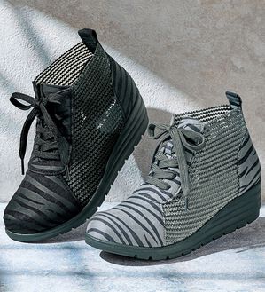 ルフラン（ルフラン）の「ゼブラ柄ストレッチメッシュシューズ（フラットシューズ）」｜詳細画像