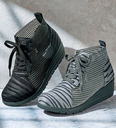 ルフラン（ルフラン）の「ゼブラ柄ストレッチメッシュシューズ（フラットシューズ）」