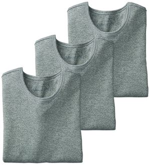 「＜アーノルド　パーマー＞至福の着心地柔らかガーゼインナー（メンズ肌着・インナーウェア）」｜グレー3枚組 長袖丸首