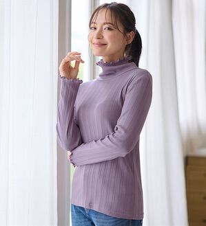 LAVIENNE（ラヴィエンヌ）の「着回し力抜群！綿１００％着映えリブインナー（肌着・インナーウェア）」｜ローズ