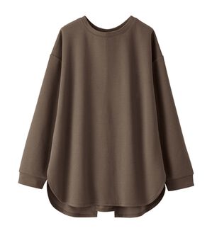 BELLUNA（ベルーナ）の「バックリボンデザイン裾ラウンドチュニック（チュニック）」｜モカ