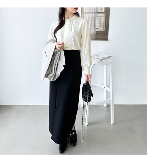 GeeRA（ジーラ）の「２ＷＡＹドレープスカーフタイブラウス（ブラウス）」｜詳細画像