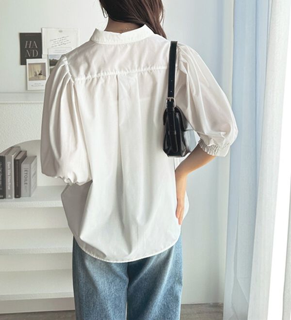 GeeRA（ジーラ）の「【Ｕ．Ｓ．　ＰＯＬＯ　ＡＳＳＮ．】ボリューム袖シャツブラウス（ブラウス）」｜詳細画像