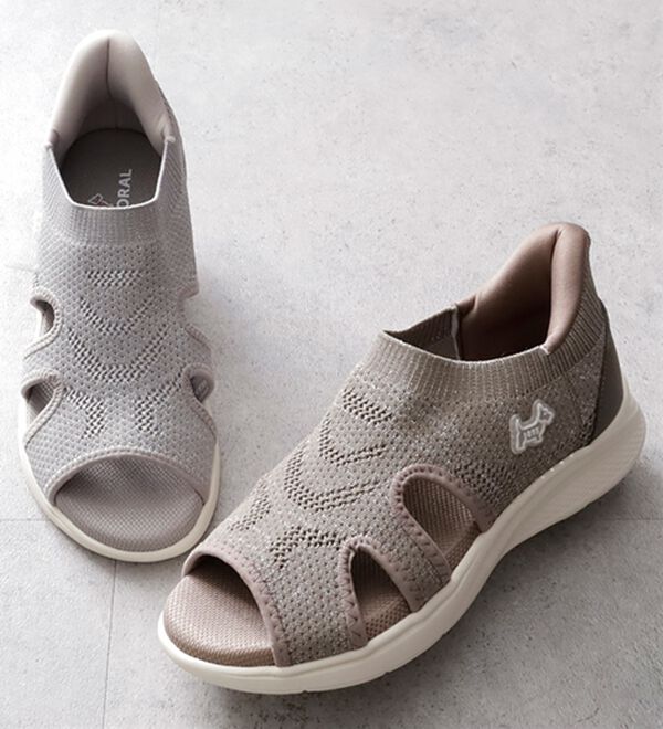 BELLUNA（ベルーナ）の「＜バルモラル＞サッと履けるニットサンダル（サンダル・ミュール）」｜詳細画像