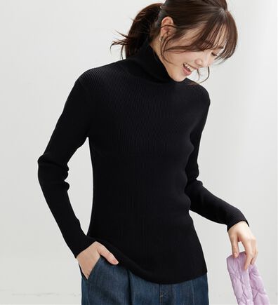 BELLUNA（ベルーナ）の「【安心感あるプチプラニット】リブニットタートルネックプルオーバー（ニット・セーター）」