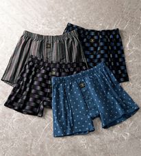 「【４枚組】＜サンタバーバラ＞品格を高める紳士の染みないボクサーパンツ＆ニットトランクス（メンズ尿漏れパンツ）」