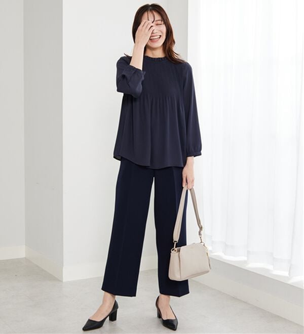 BELLUNA（ベルーナ）の「【新色追加】〈セレモニースタイル〉細プリーツデザインブラウス（ブラウス）」｜詳細画像