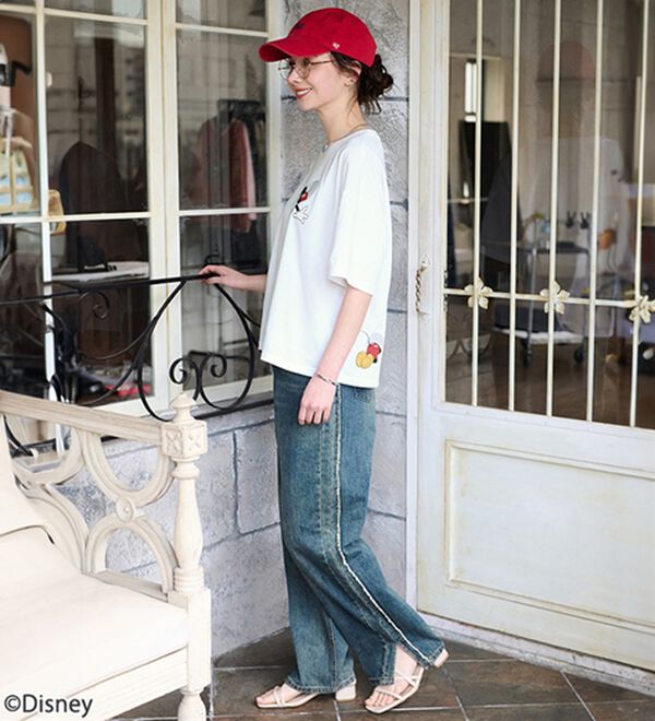 BELLUNA（ベルーナ）の「＜Ｄｉｓｎｅｙ＞綿混素材ゆるっとＴシャツ（カットソー）」｜詳細画像