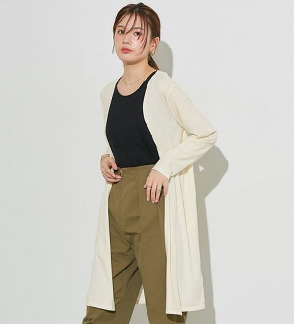 Pierrot（ピエロ）の「【Ｍ～３Ｌ】【選べる２丈】接触冷感トッパーカーディガン（その他カーディガン）」｜詳細画像
