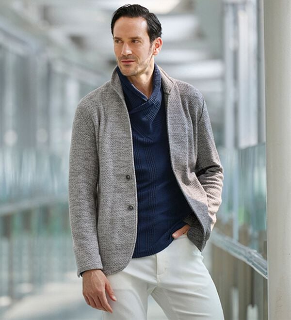 「＜コムルヴァン・オム＞ボリュームネック着映えプルオーバー（メンズニット・セーター）」｜詳細画像