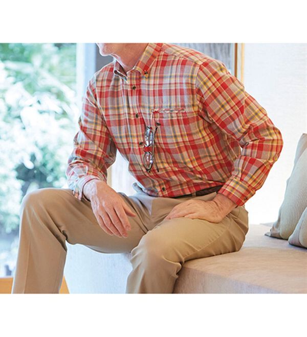 「【２色組】＜デコイ＞ポケット便利な両面起毛シャツ（メンズシャツ）」｜詳細画像