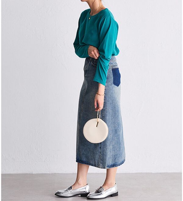 RANAN（ラナン）の「＜ＢＣ＞綿１００％&times;吸湿発熱！あったか裾スリットロングプルオーバー（カットソー）」｜詳細画像