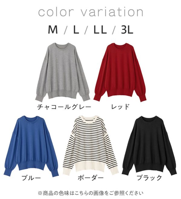 Viola e Viola（ヴィオラ エ ヴィオラ）の「【洗えるニット】着回し力抜群！秋から着られるシンプルニットトップス（ニット・セーター）」｜詳細画像