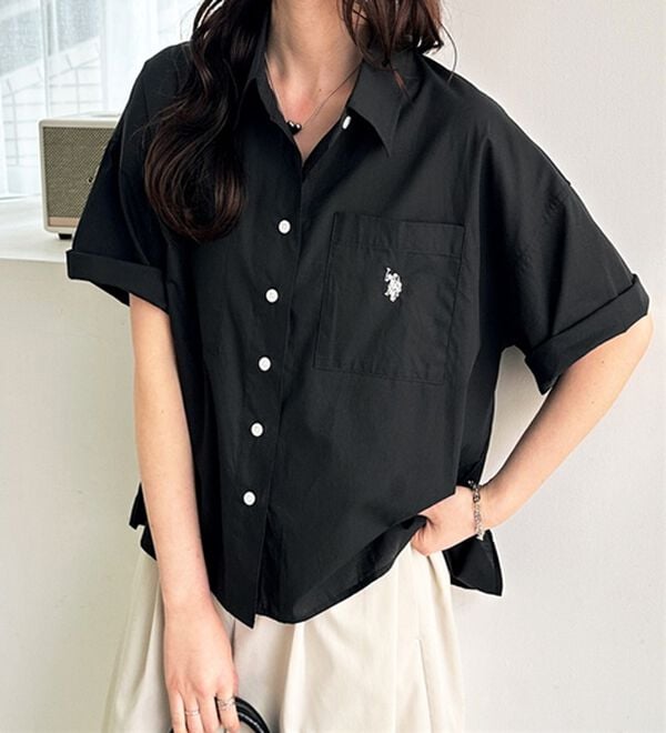 GeeRA（ジーラ）の「【ＵＳ．ＰＯＬＯ．ＡＳＳＮ】オーバーサイズ半袖シャツ（シャツ）」｜詳細画像