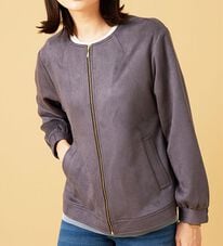 BELLUNA（ベルーナ）の「フェイクスエード切替ミドル丈ジャケット（その他ジャケット）」