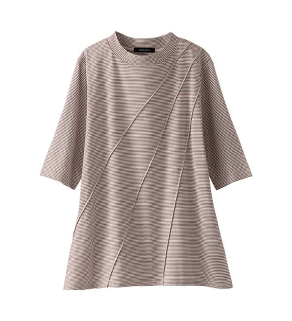 BELLUNA（ベルーナ）の「細ボーダータックデザインチュニック（チュニック）」｜詳細画像