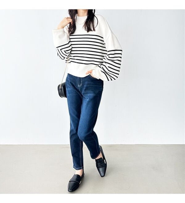 GeeRA（ジーラ）の「美脚シルエットテーパードデニムパンツ（テーパードパンツ）」｜詳細画像